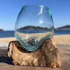 流木ガラスTN39 オブジェ 花瓶 多肉植物 アート作品 テラリウム 苔リウム