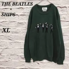 ザ・ビートルズ×シップス✩XL コラボセーター コットン HELP グリーン