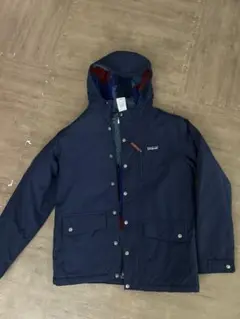 Patagonia ネイビー フリース内側 フード付きコートサイズBOY XL