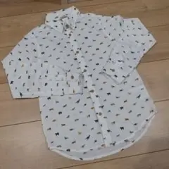 120 KELZUKI x H&M 動物 恐竜 長袖シャツ 白