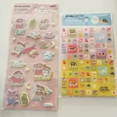 クレヨンしんちゃん　シール　ステッカー　 2種類　タイル　ふわふわ　新品未使用