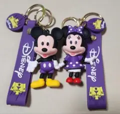 ディズニー ミッキー＆ミニー シリコンキーホルダーセット
