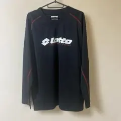 LOTTO ロット 長袖 Tシャツ ロンT ブラック トレーニングウェア