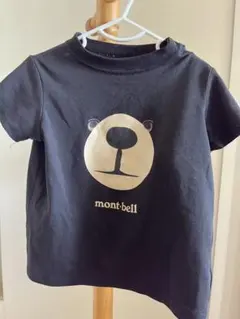 mont-bell クマの顔 Tシャツ 黒　80 cm