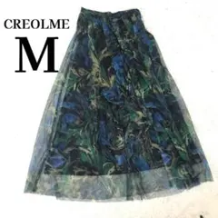 クレオルム CREOLME 花柄 チュールギャザースカート M マキシ丈のサムネイル