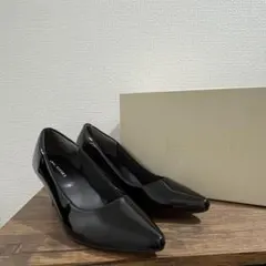 １度のみ使用　走れるパンプス ブラックエナメル サイズ37(23.5-24.0)