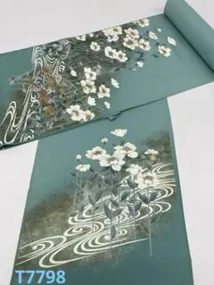 付け下げ 刺繍 ちりめん 蝋色 正絹 反物 付け下げ 刺繍 ちりめん 蝋色 正絹 反物