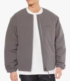 新品　Champion ノーカラージャケット　チャコール　グレー　大きいサイズ