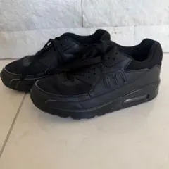 mozブラック エアクッション スニーカー23cm