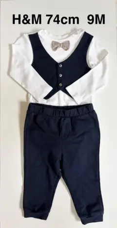 H&M 74cm 6-9M セットアップ　男の子用