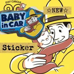 ☆新品☆ おさるのジョージ ステッカー 車 ベビー用