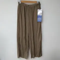 新品　nobee ワイドパンツ Lサイズ　ライトオン　サンドベージュ