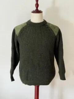 HIGHLAND 2000 リブ編み クルーネックニット オリーブ Mのサムネイル