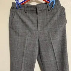 グレー チェック柄 スラックス