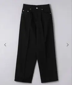 AEWEN MATOPH ブラックデニム タックパンツ