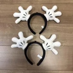 ミッキーマウス 手型 カチューシャ 2個セット