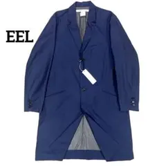 未使用タグ付 EEL コットン ポケッタブルコート M ネイビー ロング丈