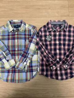ラルフローレン、TOMMY HILFIGER キッズシャツ２枚セット