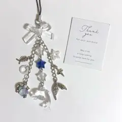【再出品9/30迄】ビーズキーホルダー コレクトブック ストラップ 海 貝殻