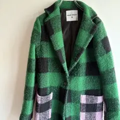 FRONT STREET チェック柄ロングコート サイズ8