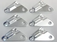 アルミ自在金具 (約75×40mm、穴径8.2mm) シルバー 6個セットのサムネイル