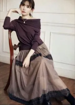 herlipto チュール フレアスカート