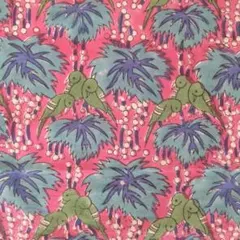 1m　ハンドブロックプリント　インド　生地