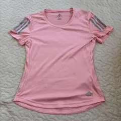 adidas ピンク ショートスリーブ Tシャツ　ランニング　ウェア
