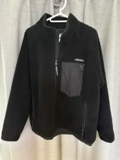 ブラックフリースジャケット ハイネック