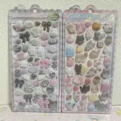 ☆*★様 国内正規品 ふわふわドロップシール しろくろふわふわ ねこねこふわふわ