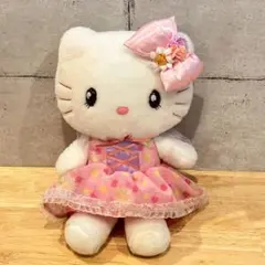 USJ限定ハローキティ ぬいぐるみ 花柄ドレス