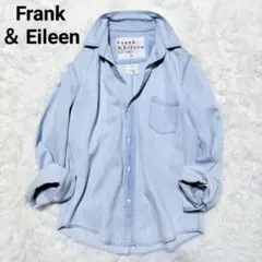 フランクアンドアイリーン バリー ライトデニム シャツ USA製 イタリア生地