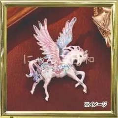ペガサス ユニコーン ブローチ 陶器風 アクセサリー 馬 ファンタジー ピンクのサムネイル