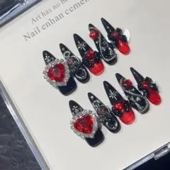 ネイルチップオーダー現品 韓国 量産型ネイル 地雷系 サブカル 天使界隈