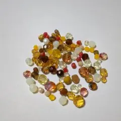 チェコビーズ　ファイアポリッシュ　イエロー　100粒　A