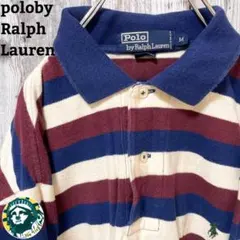 【刺繍ロゴ】【ボーダー】Ralph　Lauren☆長袖ポロシャツ