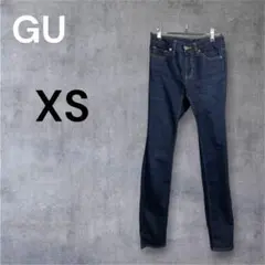 美品 GU ジーンズ XS 紺 スキニー ストレッチ デニム オールシーズン 綿