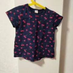 petit main チェリー柄 Tシャツ 120