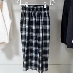 【新品】GU チェック　ナローミディスカート　ジーユー　ミディスカート　Sサイズ