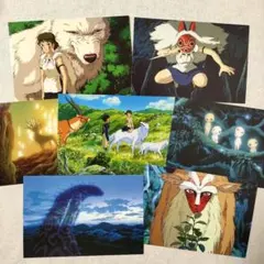 もののけ姫 ①　ポストカード　7枚セット　スタジオジブリ　海外公式　コンプリート