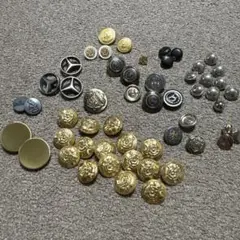 金属製ボタンセット 多様なデザイン　109g