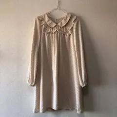 【THE EMPORIUM】ドット柄 膝丈 ワンピース