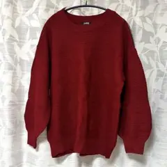 トップス　長袖　赤　Mサイズ　チャック