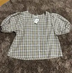 earth music&ecology 半袖パフスリーブシャツ