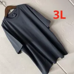 3Lサイズ吸水速乾 メンズ 半袖Tシャツ チャコールグレー バックプリント
