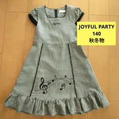 ワンピース 140 秋冬 JOYFUL PARTY 日本製 千鳥格子