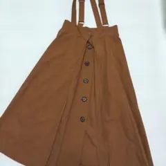CLOCHE サスペンダー付きスカート ブラウンのサムネイル