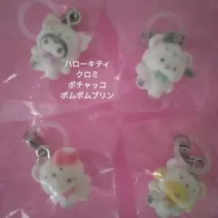 【匿名配送】サンリオ　めじるしアクセサリー　ふわふわスノー 4点セット