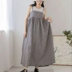 LOWRYS FARM(ローリーズファーム)ポコポコチェックキャミワンピース