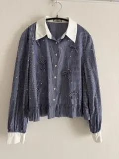 美品　マジュン　MAJUN　エレガンスシャワー　かりゆしウエア　ボウタイ 美品 マジュン MAJUN エレガンスシャワー かりゆしウエア ボウタイ